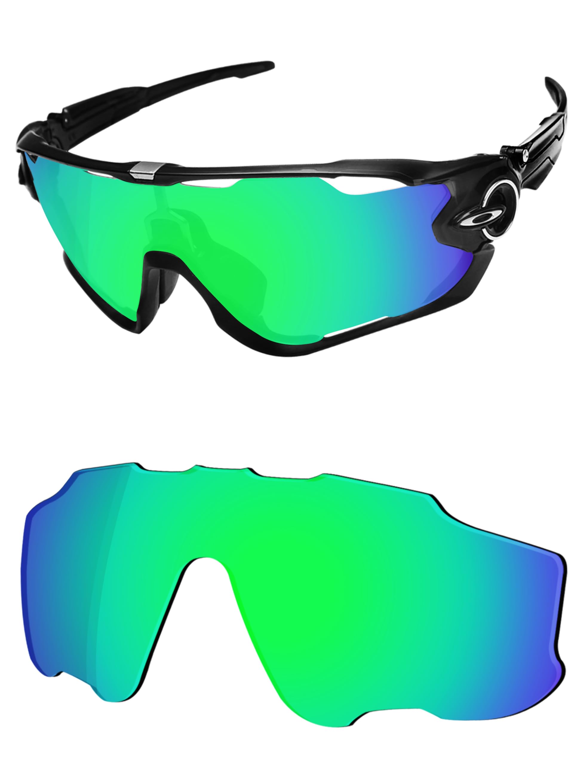 OSharp Lentes de repuesto para gafas de sol Oakley Jawbreaker OO9290, polarizadas HD, efecto espejo, protección UV y ajuste perfecto