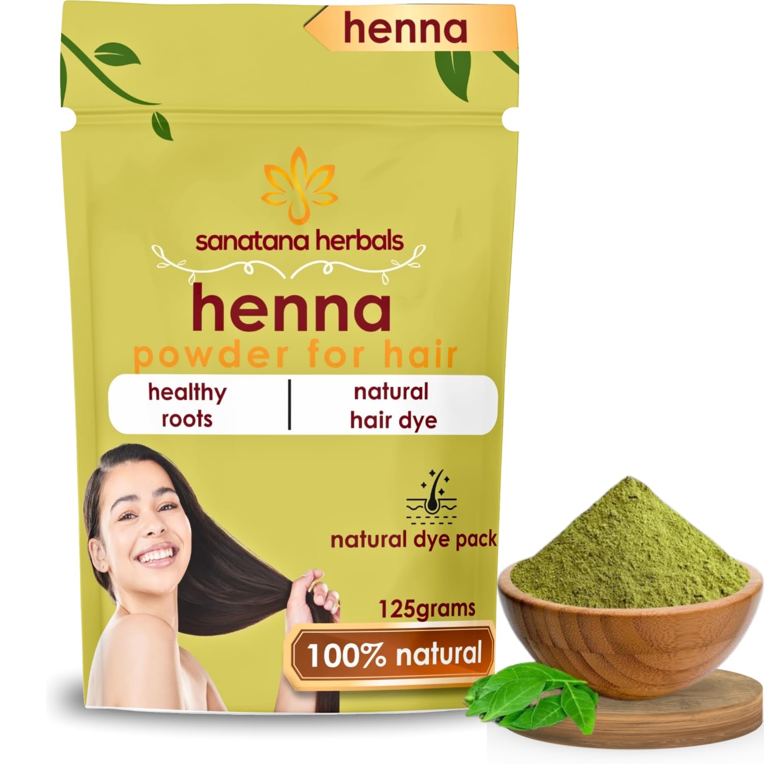 100% Organic Henna Powder | Natural Hair Conditioner & Colorant | Nourishes Scalp & Enhances Hair Volume | Ideal for Hair Care & Body Art (125 gms, Henna Powder)-picture-54