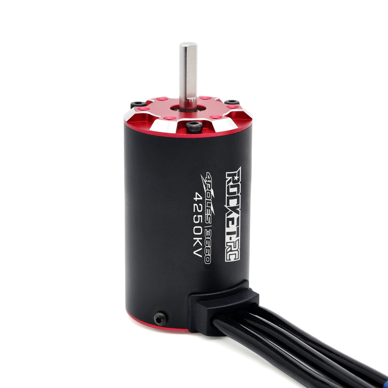 3660 RC Motor sin escobillas 4-Pole 4250KV Motor sin escobillas construido en el puerto del sensor de temperatura para 1/10 RC Car Truck