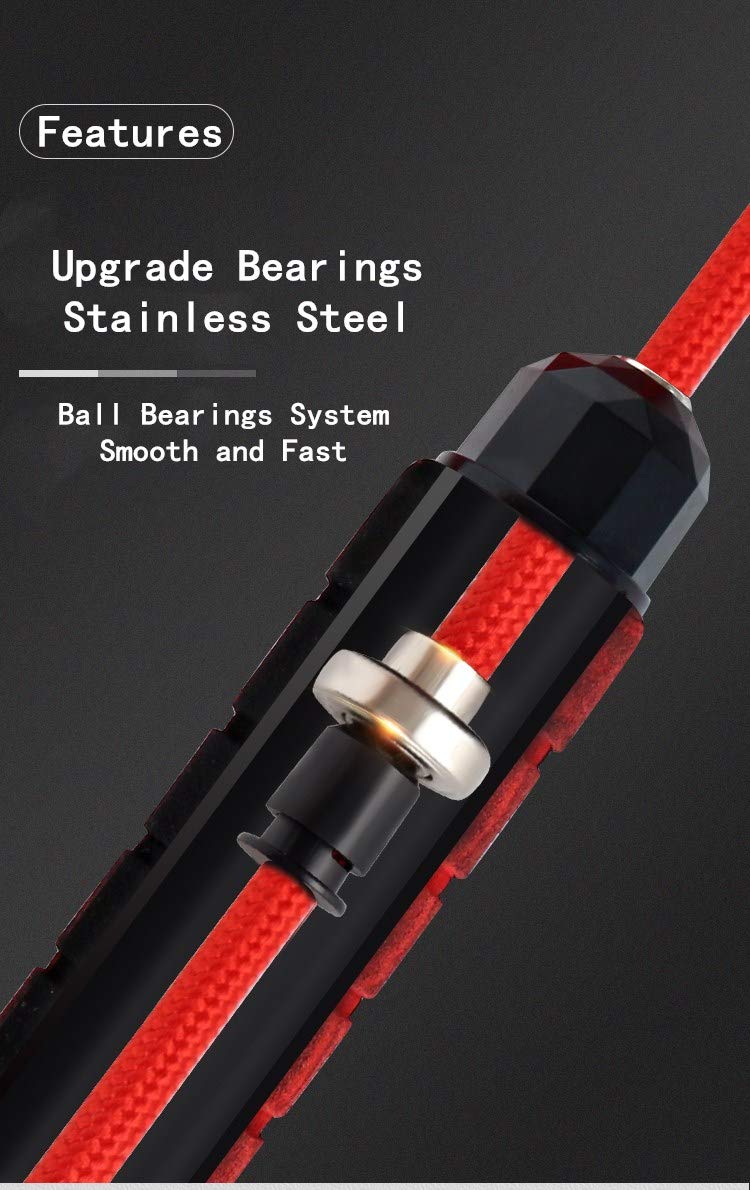 Jump Ropes, Weighted Jump Rope Adjustable Rope Aerobic Ćwiczenia Unisex Tangle-Free Skipping Ropes Fitness Squipment with Foam Handles (niebieski, 380g)