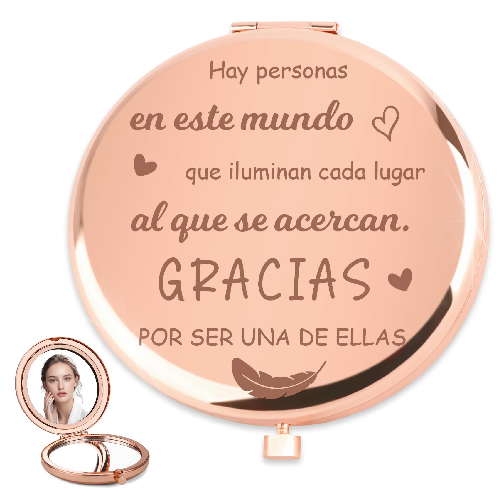 Regalo Profesora Navidad Infantil Regalos Originales para Profesores Espejo Compacto Regalo Maestra Infantil Regalo para Maestras Regalo Maestra Primaria Catequista Mujer Profesora Primaria