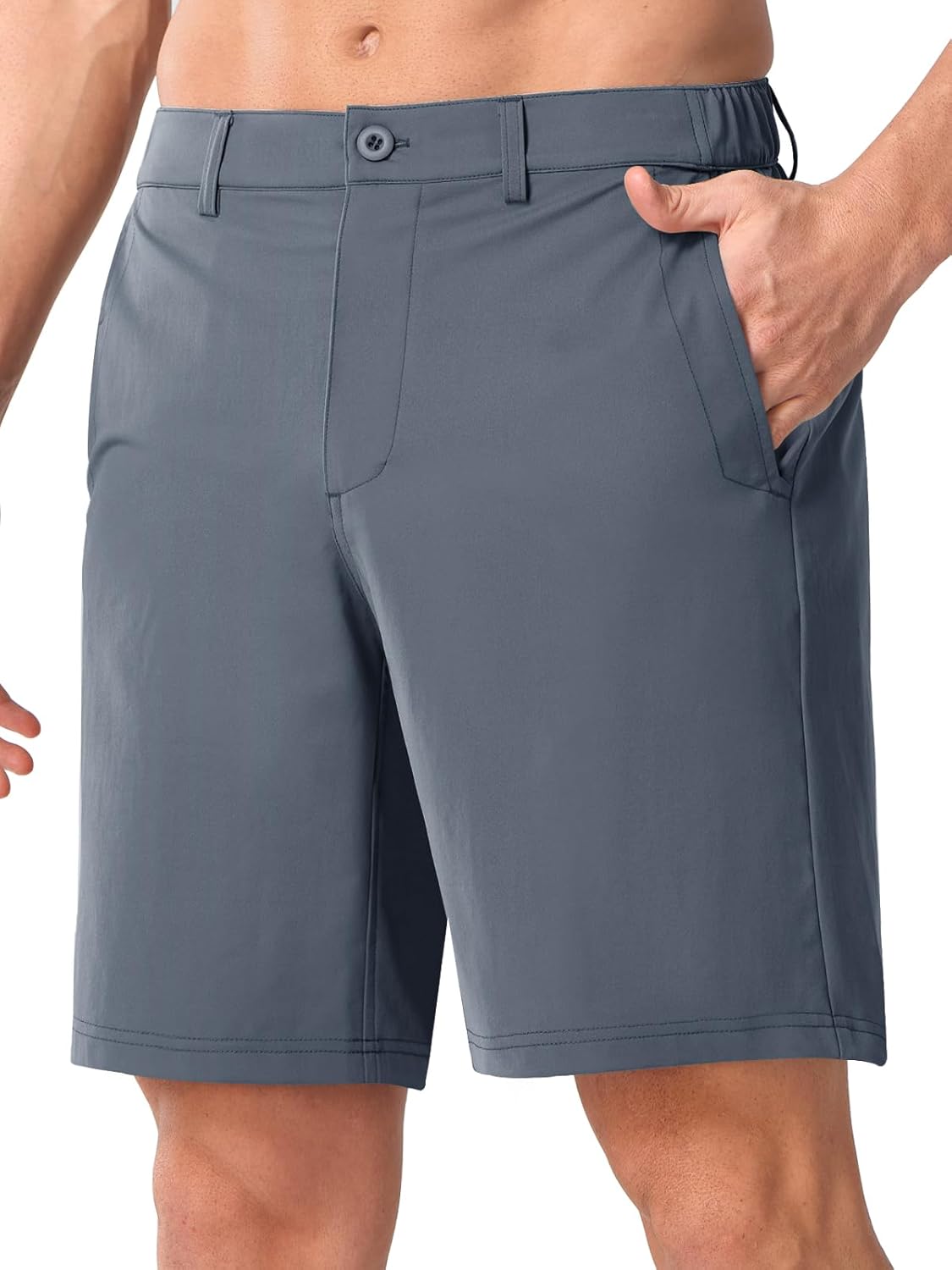NORTHYARD Men's Golf Shorts with 6 Pockets 9'' Stretch Work Dress Shorts Casual Flat Front Hybrid Short Quick Dry Lightweight