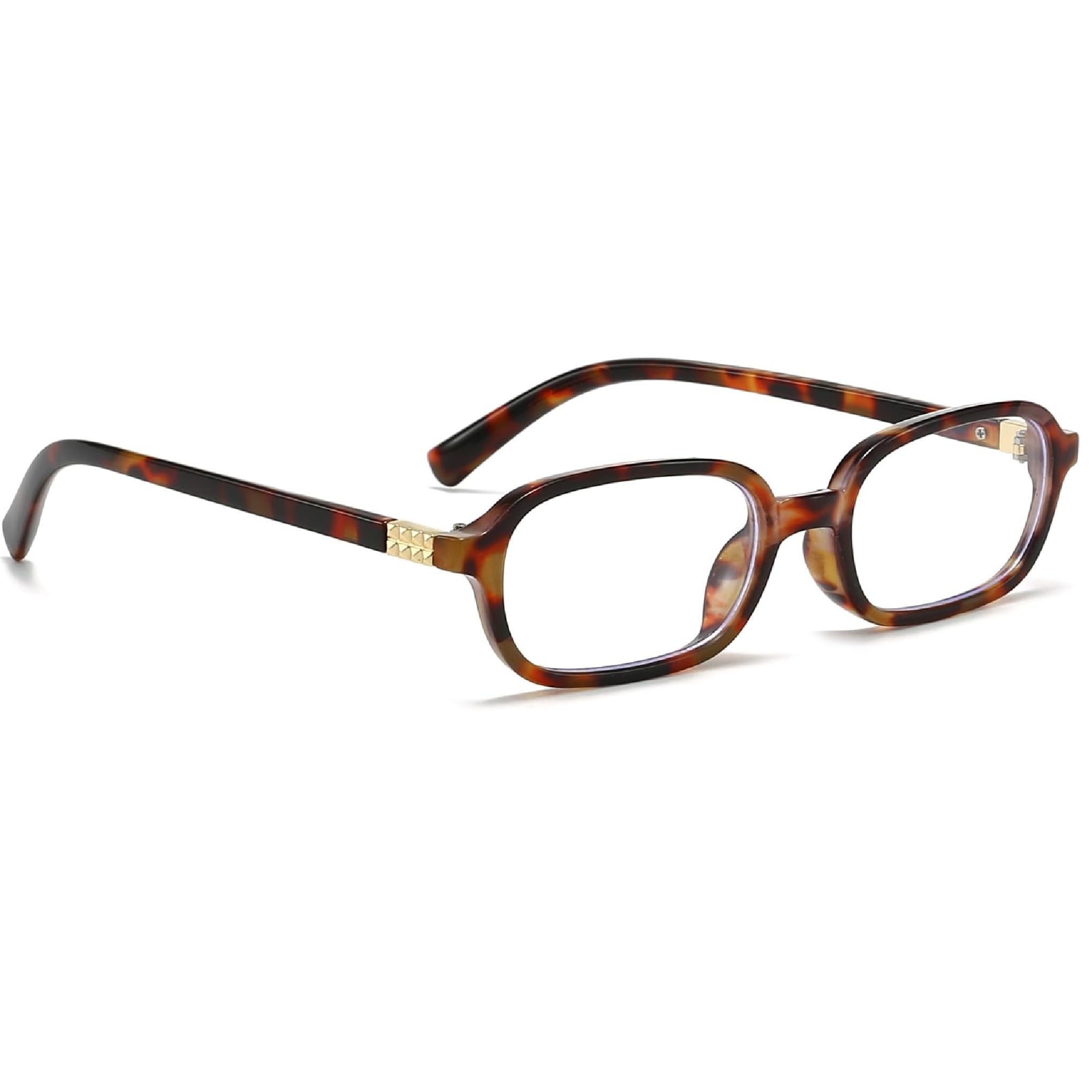 Retro Rectangle Glasses for Women Men Small Square Computer Blue Light Blocking Glasses Vintage Eyeglasses-image-34
