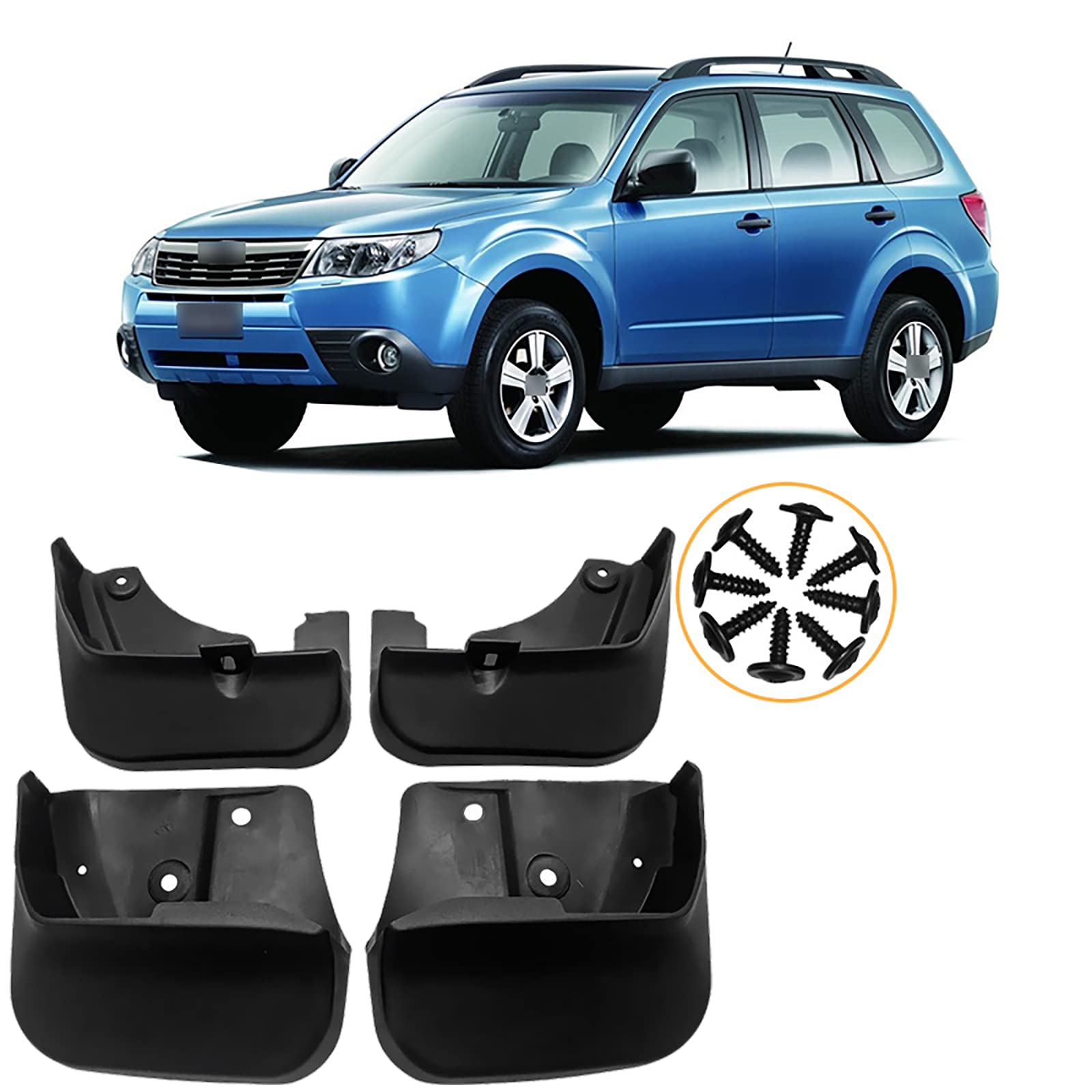 Bavettes de voiture JONASC pour Subaru Forester 2008-2012 - Idéal pour pistes et pluie