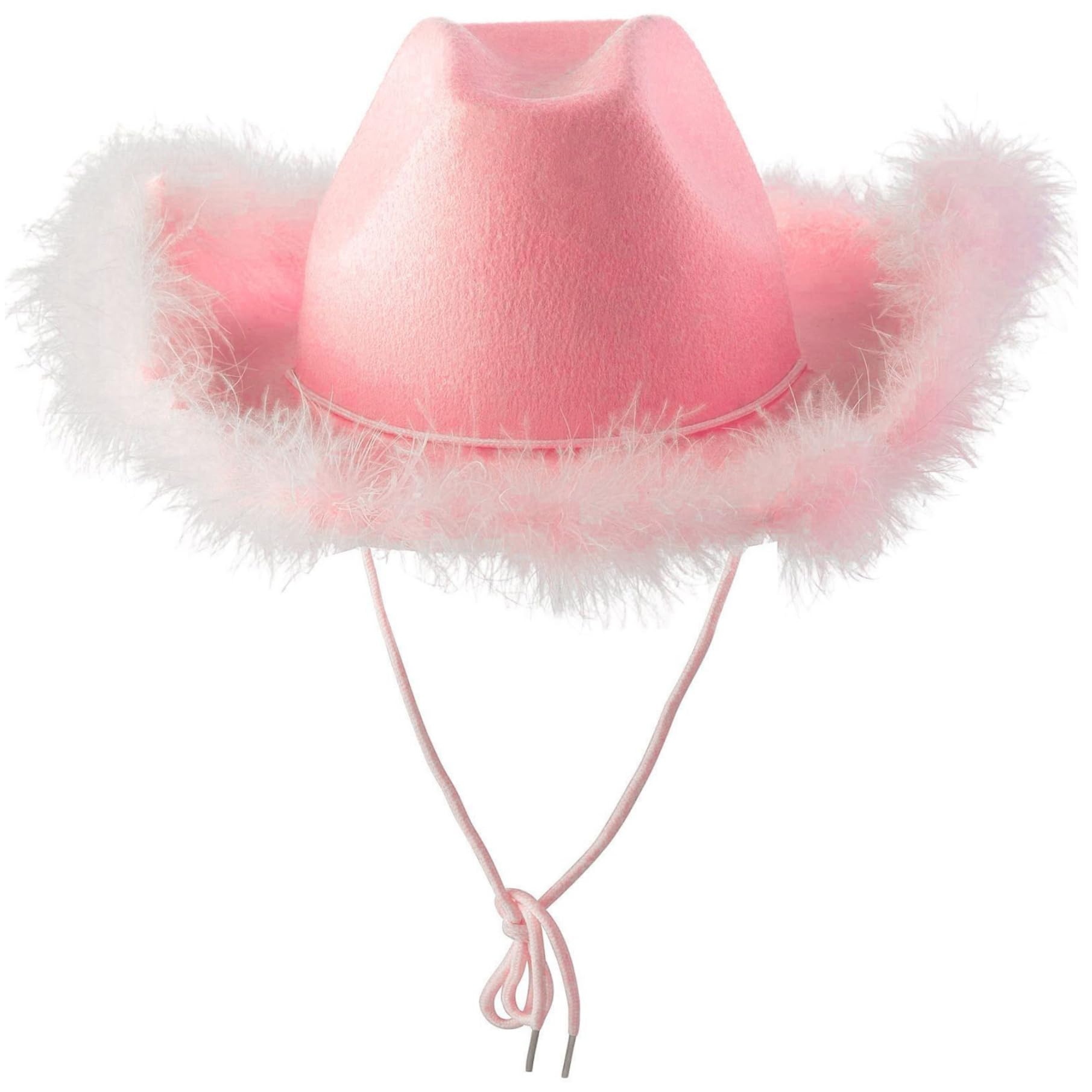 Cappello da Cowboy da Donna in Denim Leggero con Decorazione a Tesa in Peluche, Cappello Stile Western Dolce per Concerti Country, Rodeo, Feste Costume, all'Aperto