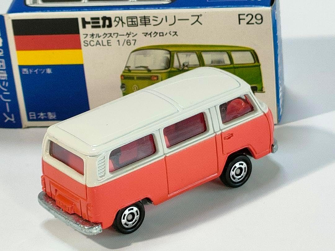 青箱トミカF29 フォルクスワーゲン マイクロバス 美品 日本製 デッド