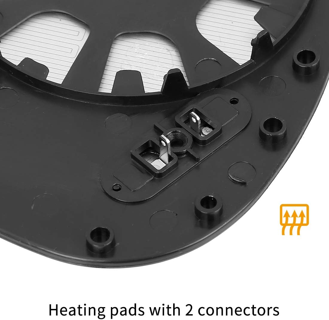 X AUTOHAUX 1 Pair Car Side Mirror Glass with Backing Plate Heated Blue Tinted Glass for BMW E86 E88 E90 E91 E92 E93 325i 328i 328xi 335i 335xi 330i 330xi