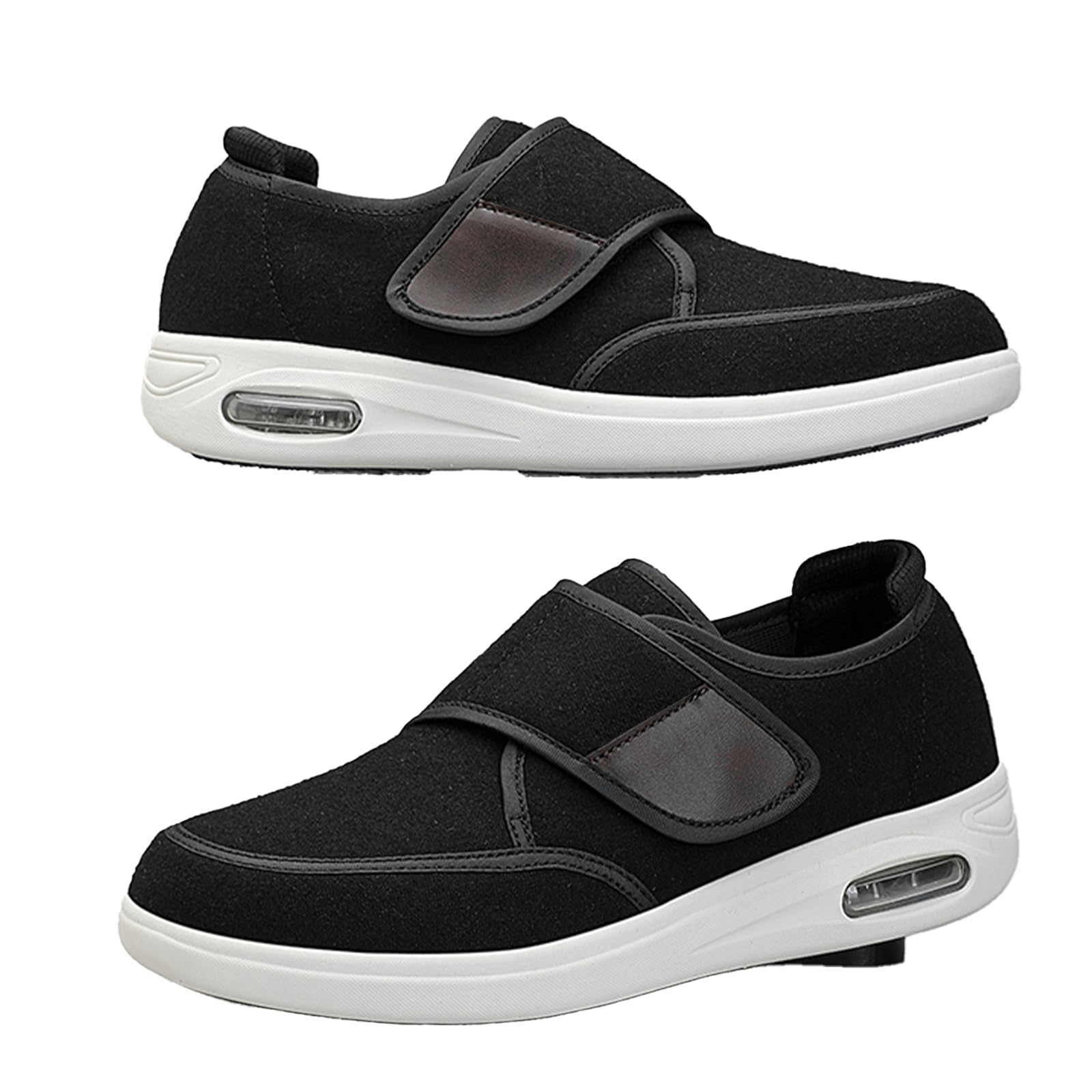 Zapatos para Diabeticos pies Hinchados Hombre Zapatillas Pie Diabetico Verano diabetico Ortopedicos Mujer Ancho Especial Caminar,Negro,46 EU