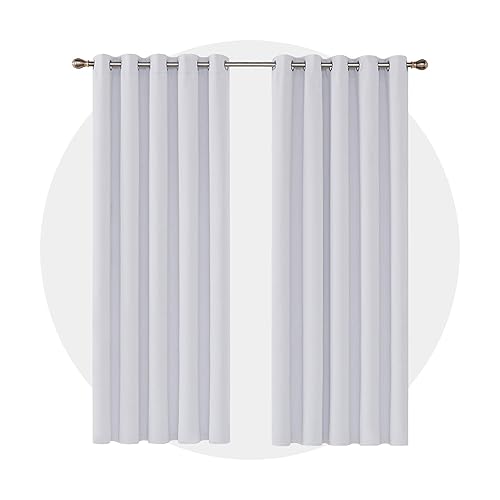 Silver Grey Curtains 66 90 Amazon Co Uk