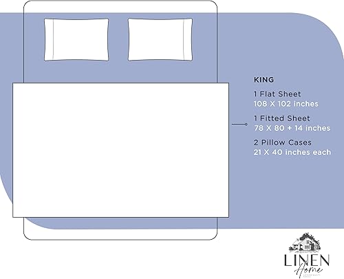 Miniatura 6 de Juego de sábanas de 4 piezas de 100 % percal de algodón percal, color azul oscuro, bolsillo profundo, 1 sábana encimera, 1 sábana bajera de bolsillo