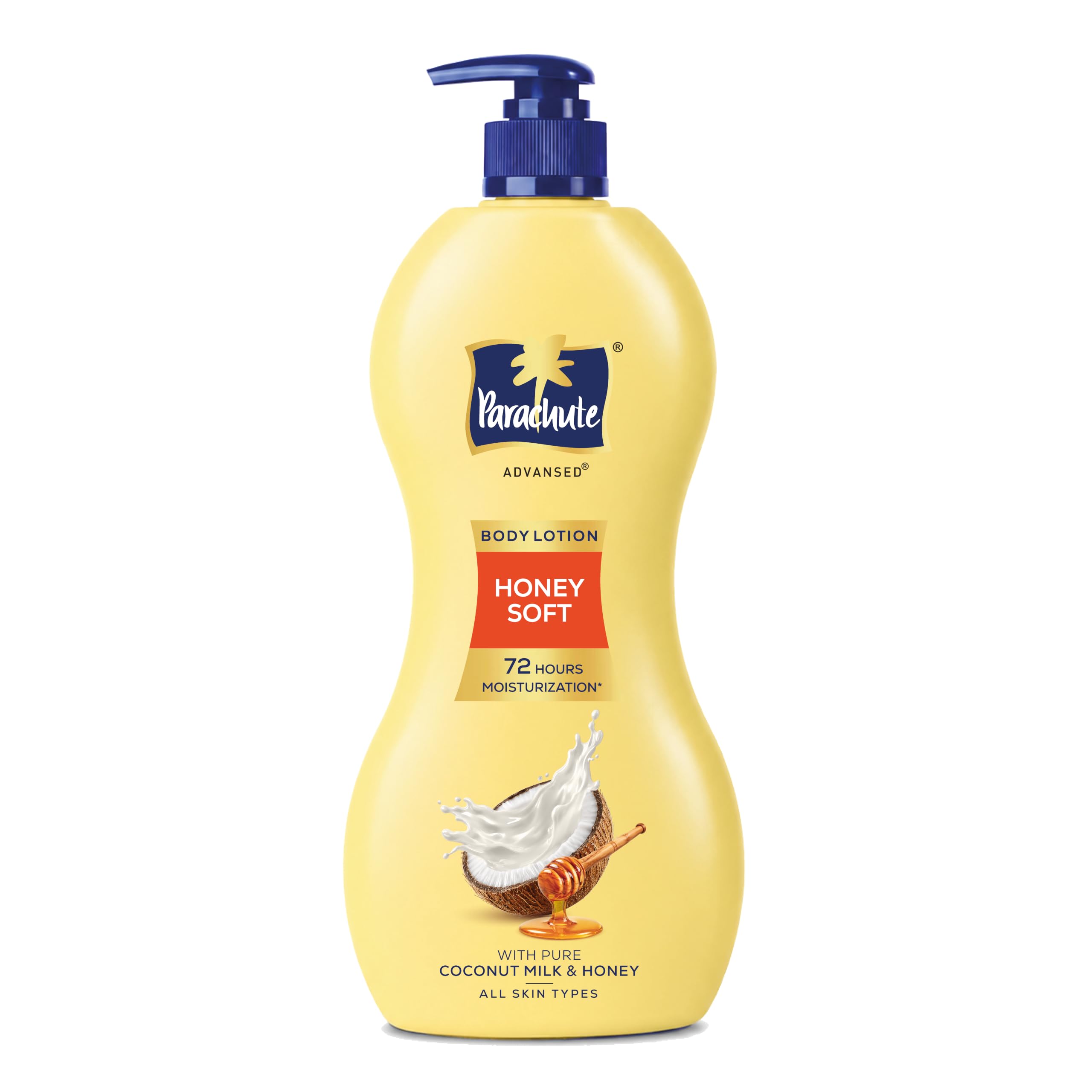 Parachute Advansed Honey Soft Body Lotion, With Honey, 100% Natural, Dry Skin Moisturizer, Silky Smooth Skin, 600ml