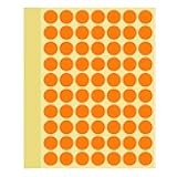 2100 Pieces Colored Dot Stickers Round, 3/4'' Self Adhesive Color Coding Labels, 0.75 inch Circle Price Label Stickers for Office, Classroom, Student and Family (Orange, 19 mm)