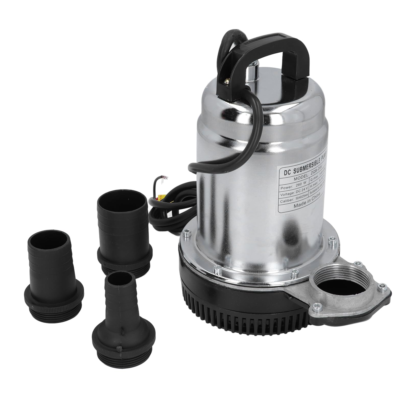 DC24V 260W Pompa Ad Acqua Solare in Acciaio Inossidabile Kit Pompa Sommergibile Solare per Pozzi Profondi Ad Alta Prevalenza Alta Portata con Raccordi di Uscita 1 Pollice