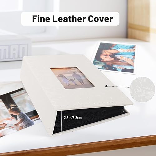 Miniatura 4 de RECUTMS Álbum de 200 fotos para 4 x 6 pulgadas, 200 fotos pequeñas, página interior negra, libro de fotos horizontal para bebé, familia, boda,