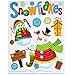 6 Christmas Window Cling Happy Holiday Reusable Sticker Decal Decorations Includes Santa Sleigh Snowman Winter Snowflake Gingerbread man Reindeer & Merry Christmas Classroom Party Supplies Accessories