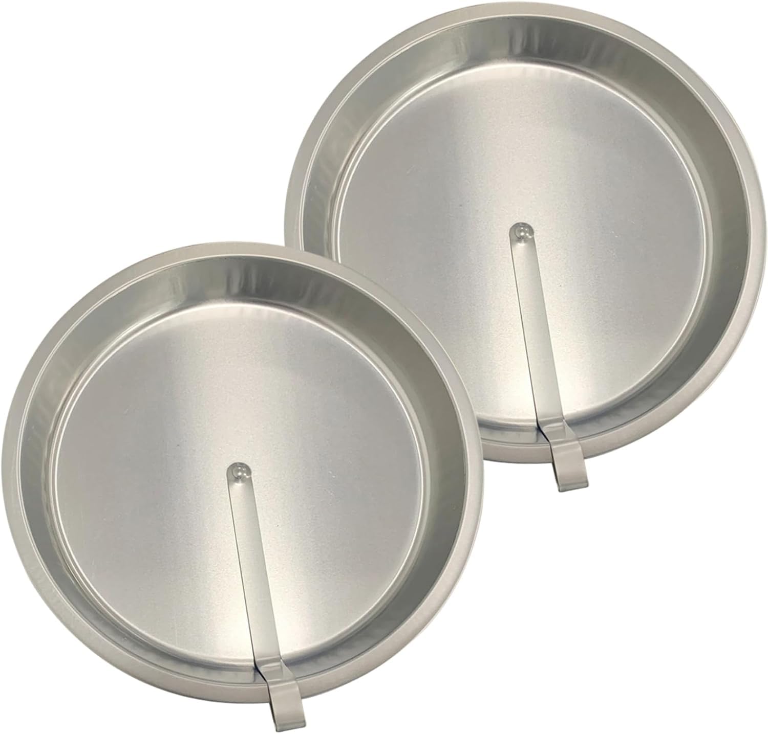 Paquete De 2 Moldes Redondos para Pasteles De 25 Cm (10 Pulgadas), Moldes Antiadherentes De Hojalata para Hornear De Fácil Desmolde con Cuchilla Giratoria Incorporada para Un Corte Uniforme,