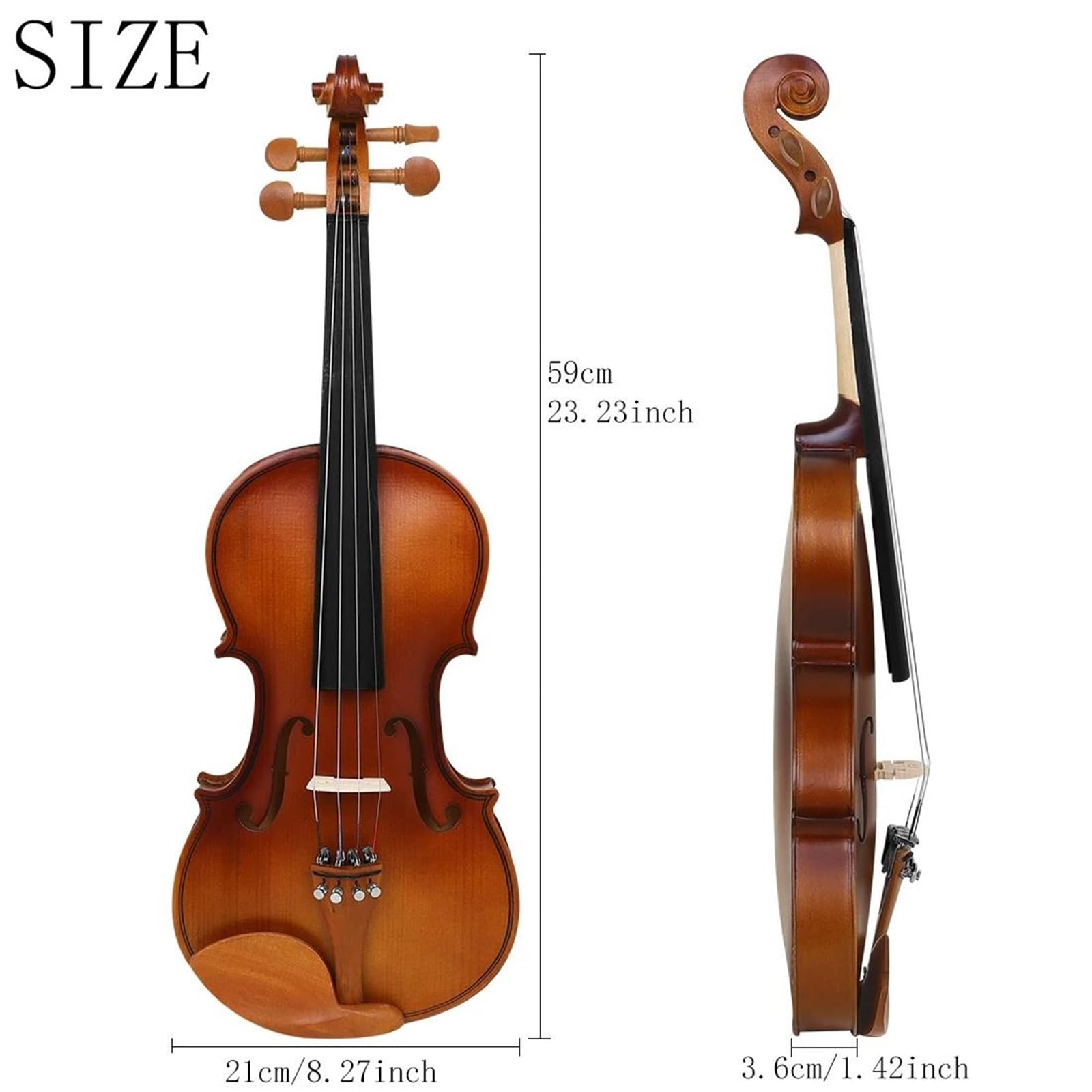 Profesjonalne Skrzypce Ze Szczotkowanej Sklejki Lipowej I Drewna Jujube Ze Smyczkiem I Futerałem Skrzypce Początkujących