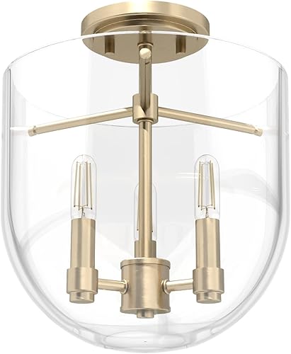 Hunter Fan Company 19387 Luz de montaje empotrado Sacha, Alturas Gold