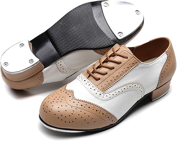 Amazon | [ZHENSI] メンズタップシューズローヒール社交ダンスシューズ