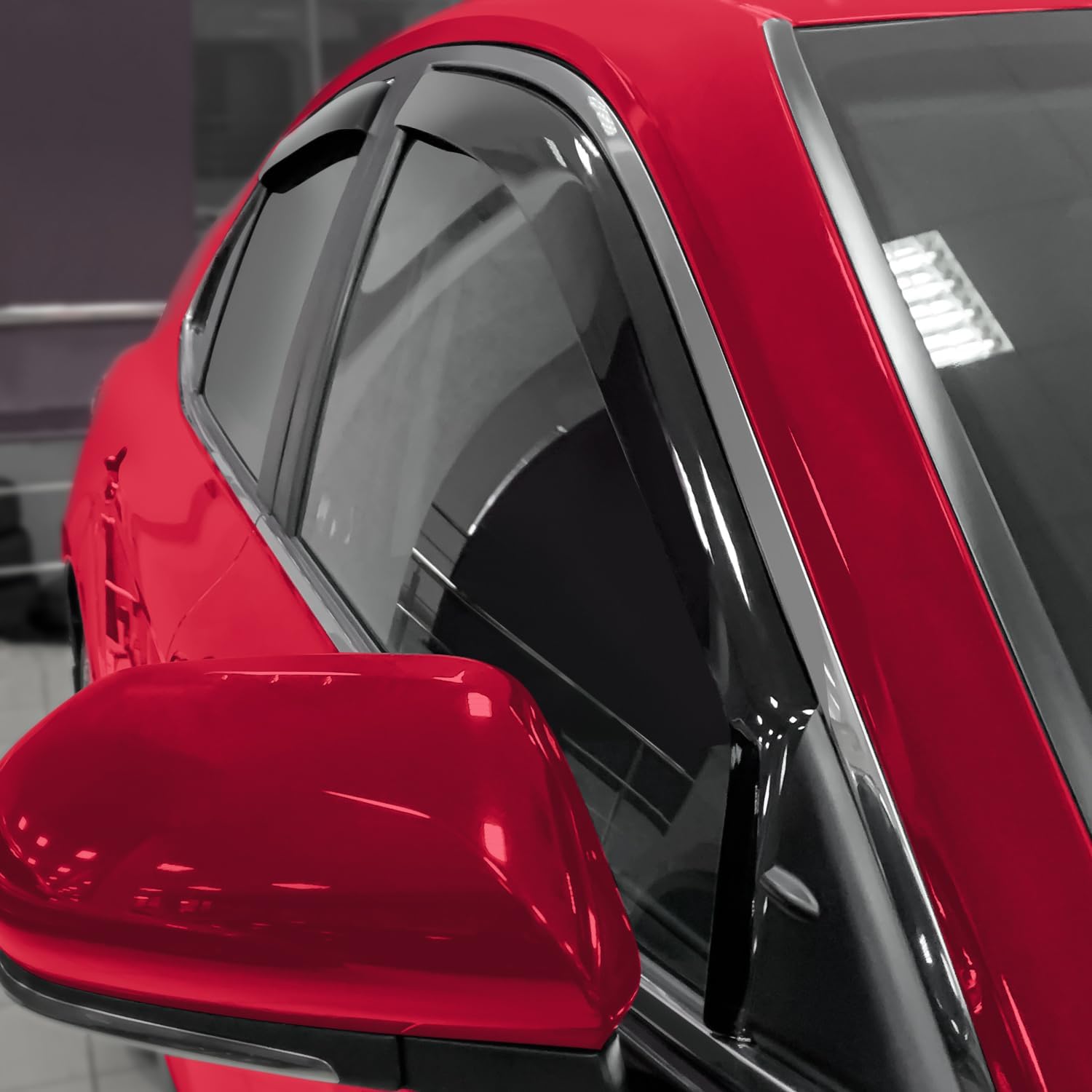 Voron Glass in-Channel Extra Durable Rain Guards for Toyota Camry 2018-2024, Window Deflectors, Vent Window Visors, 4 Pieces - 220171 For Camry 18-24 Sedan