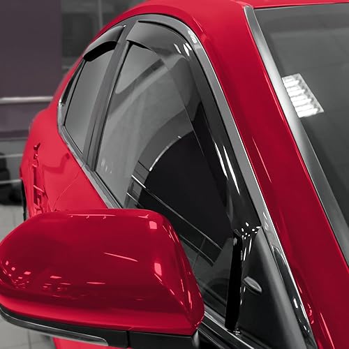 Miniatura 2 de Voron Glass - Protectores de lluvia extra duraderos en canal para Toyota Camry 2018-2024, deflectores de ventana, viseras de ventilación, 4 piezas -