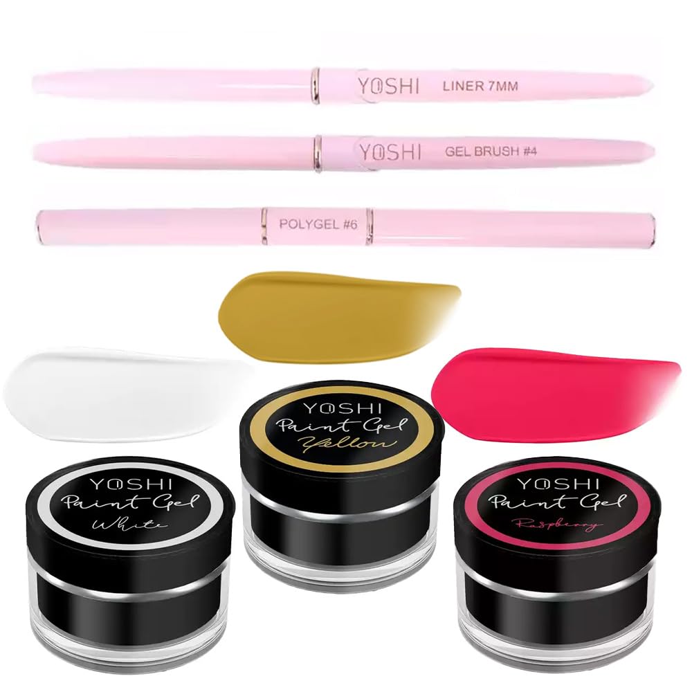 Yoshi - Set di 6 colori per nail art, altamente pigmentato, a lunga durata, per nail art creativo, 5G