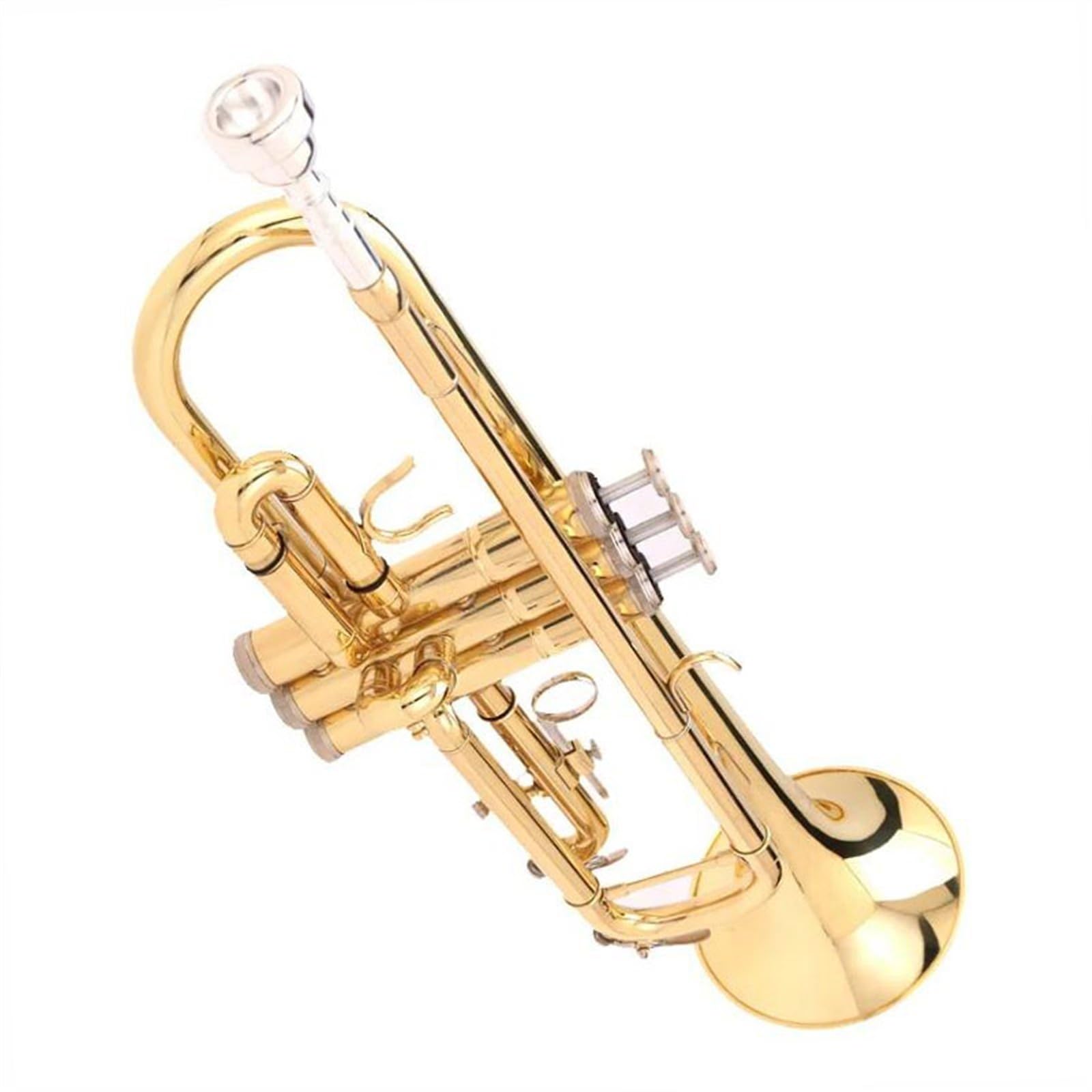 Trąbki Trąbka Bb B Flat Mosiądz Złoty Malowany Wykwintny Wytrzymały Instrument Muzyczny Rękawiczki Timbr