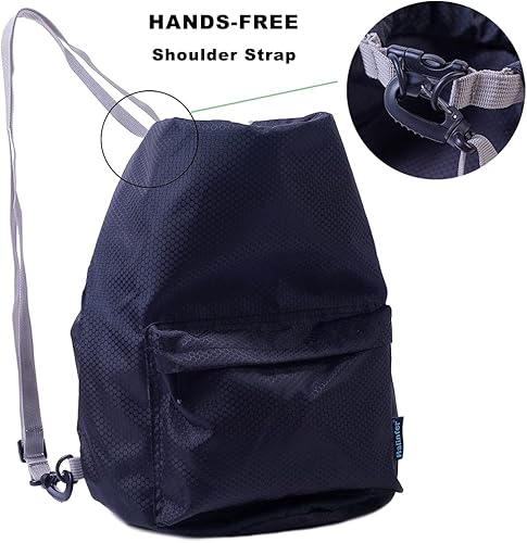 Miniatura 7 de Contenedor de viaje de comida para perros, bolsa de viaje de comida para perros, 42 tazas 10L con bolsillo frontal de almacenamiento y correa para