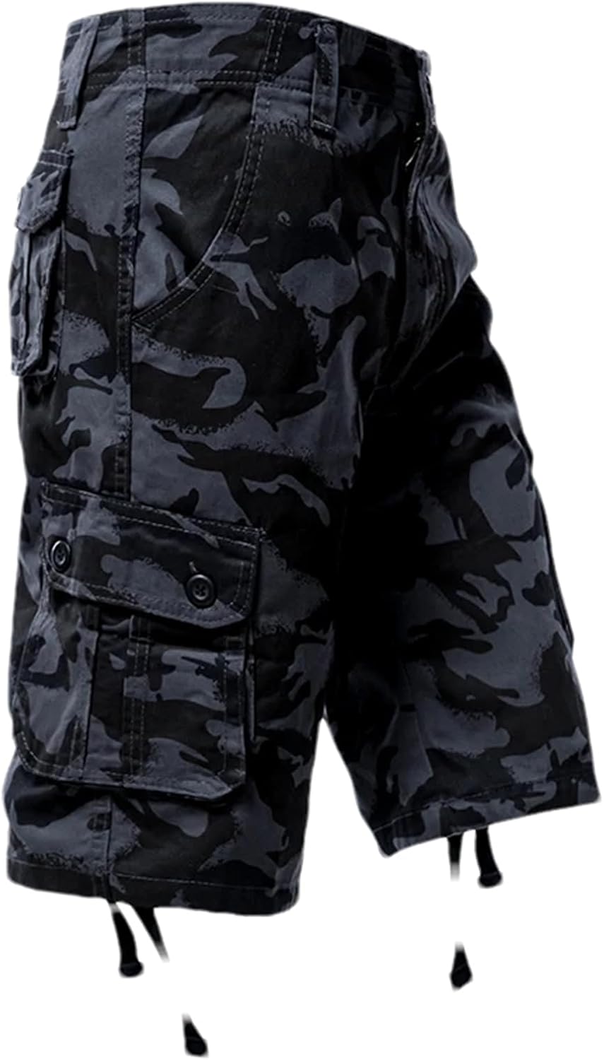 Camo Shorts Men Camo1 Cargo Short Pants Loose Casual Outdoor Sports Half Pants Side Pocket Hiking Shorts