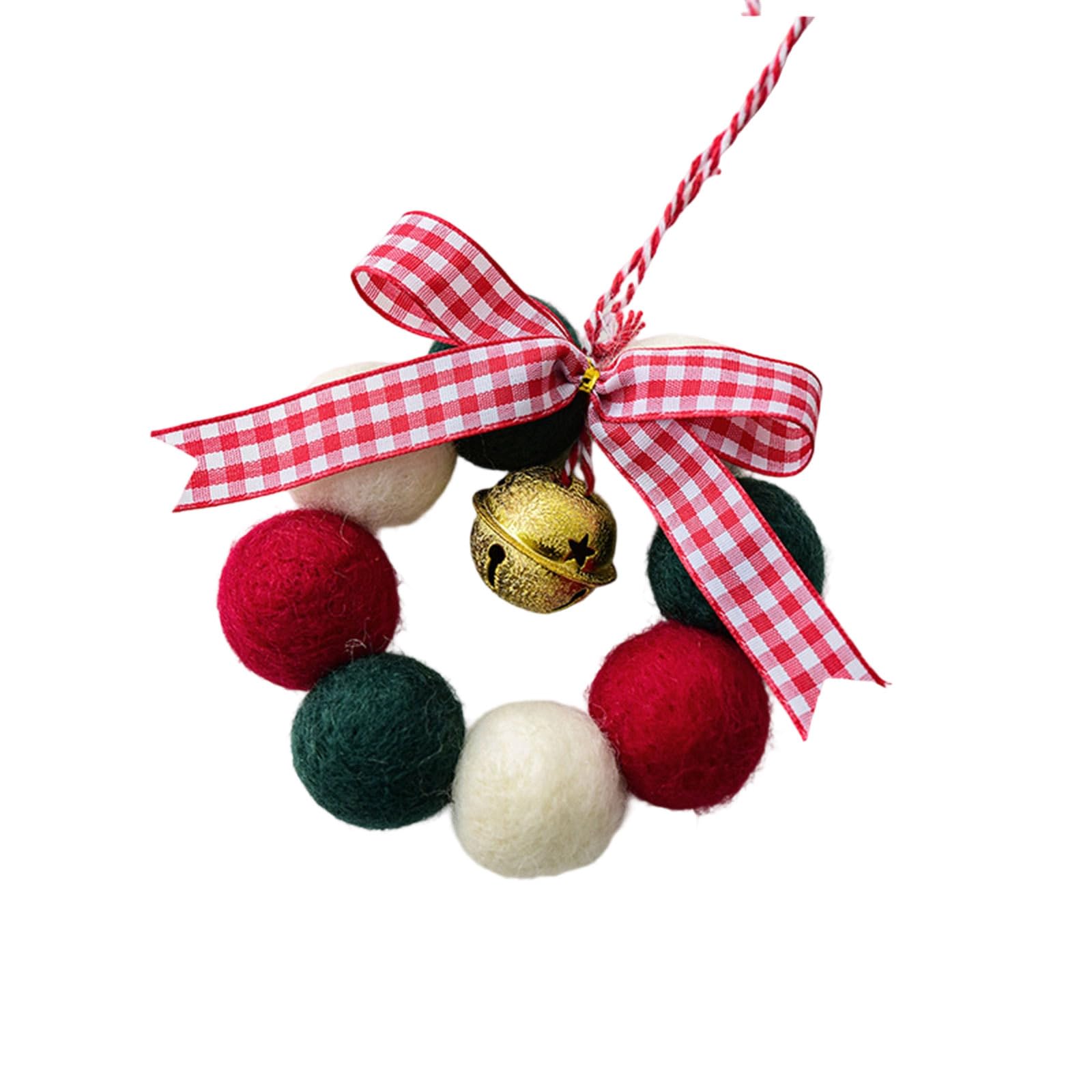 KAQNTUD Christmas Wool Felt Decoration Handmade Miniature Hanging Ornament Perfect for Door and Window Sill Seasonal Presentation Artistic Festival Mantle Decorations