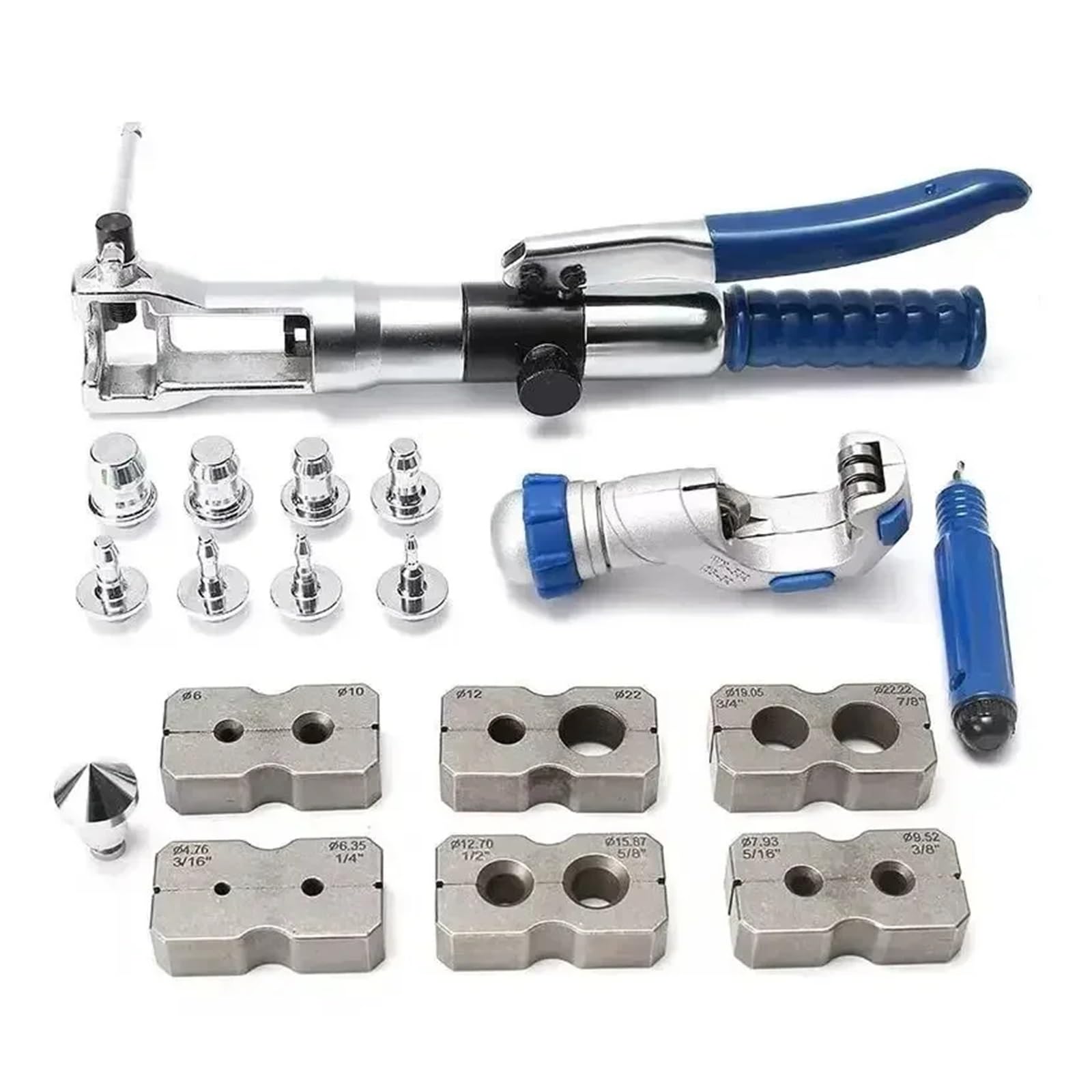 Zaciskarka hydrauliczna WK-400 Zestaw Narzędzi Do Rozszerzania Rur Hydraulicznych 7-dźwigniowa Rura Kielichowa Przewodu Paliwowego HVAC 5-22 Mm za konserwację rurociągów