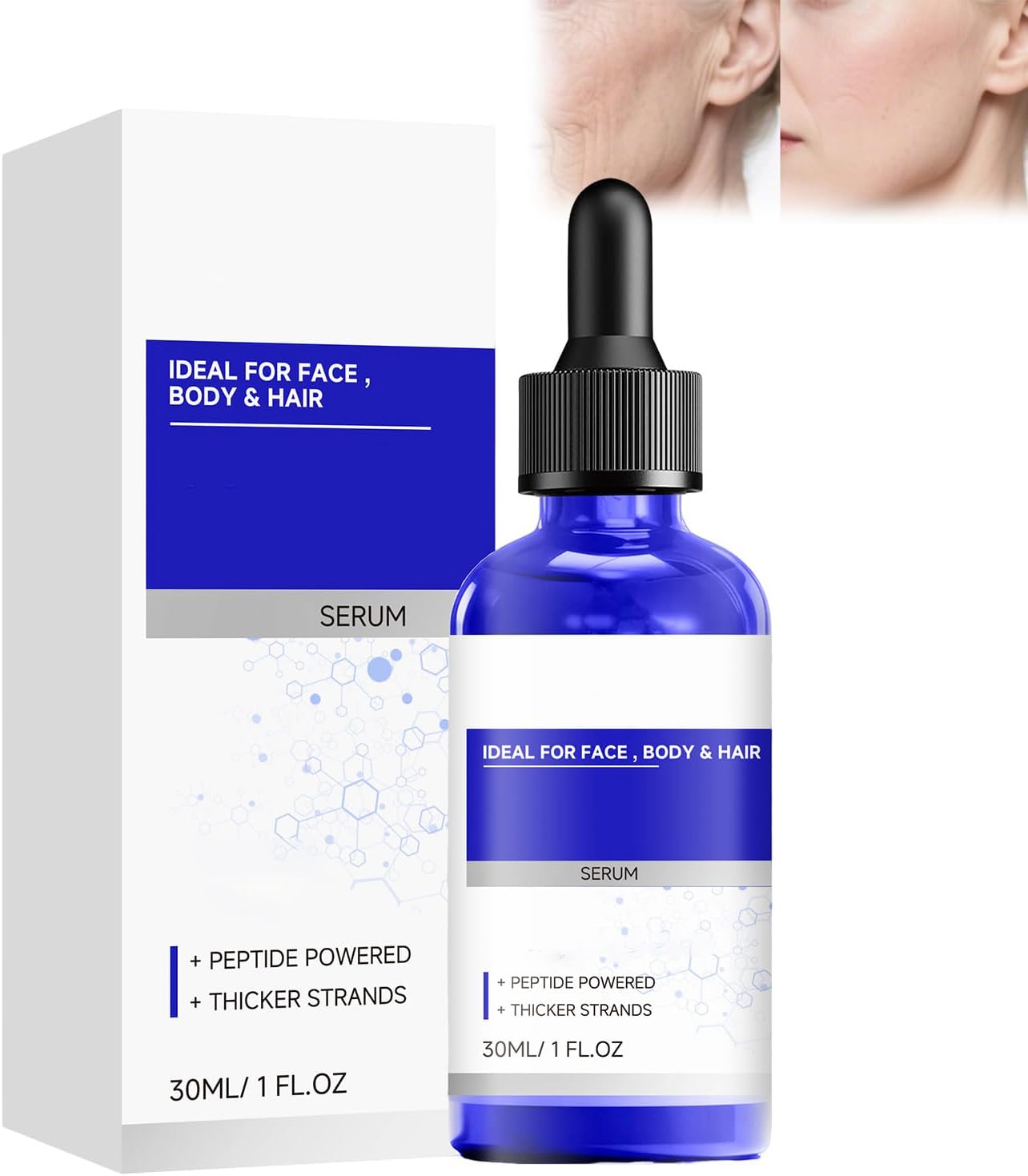 Copper Peptides Serum for Face & Hair - Copper Peptide for Skin, Hair & Scalp for Face, Neck, Body, and Scalp – Multi-Use Serum Booster, Anti Wrinkle Serums for Fine Lines & Skin Elasticity