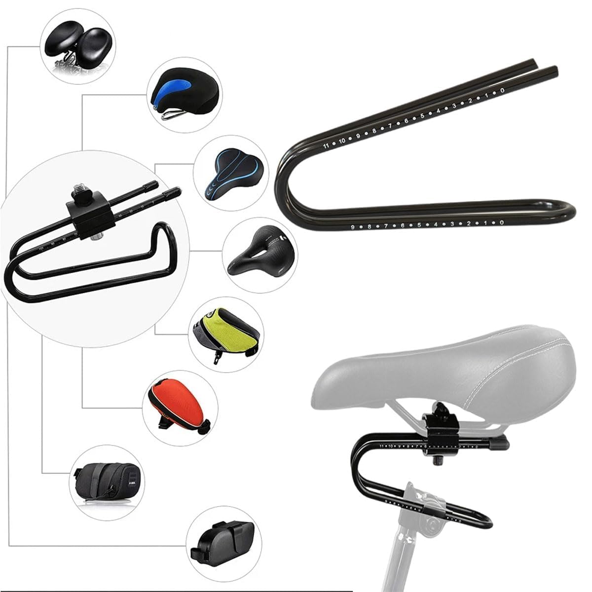 Reggisella Ammortizzante Ammortizzatore Sella Per Bici