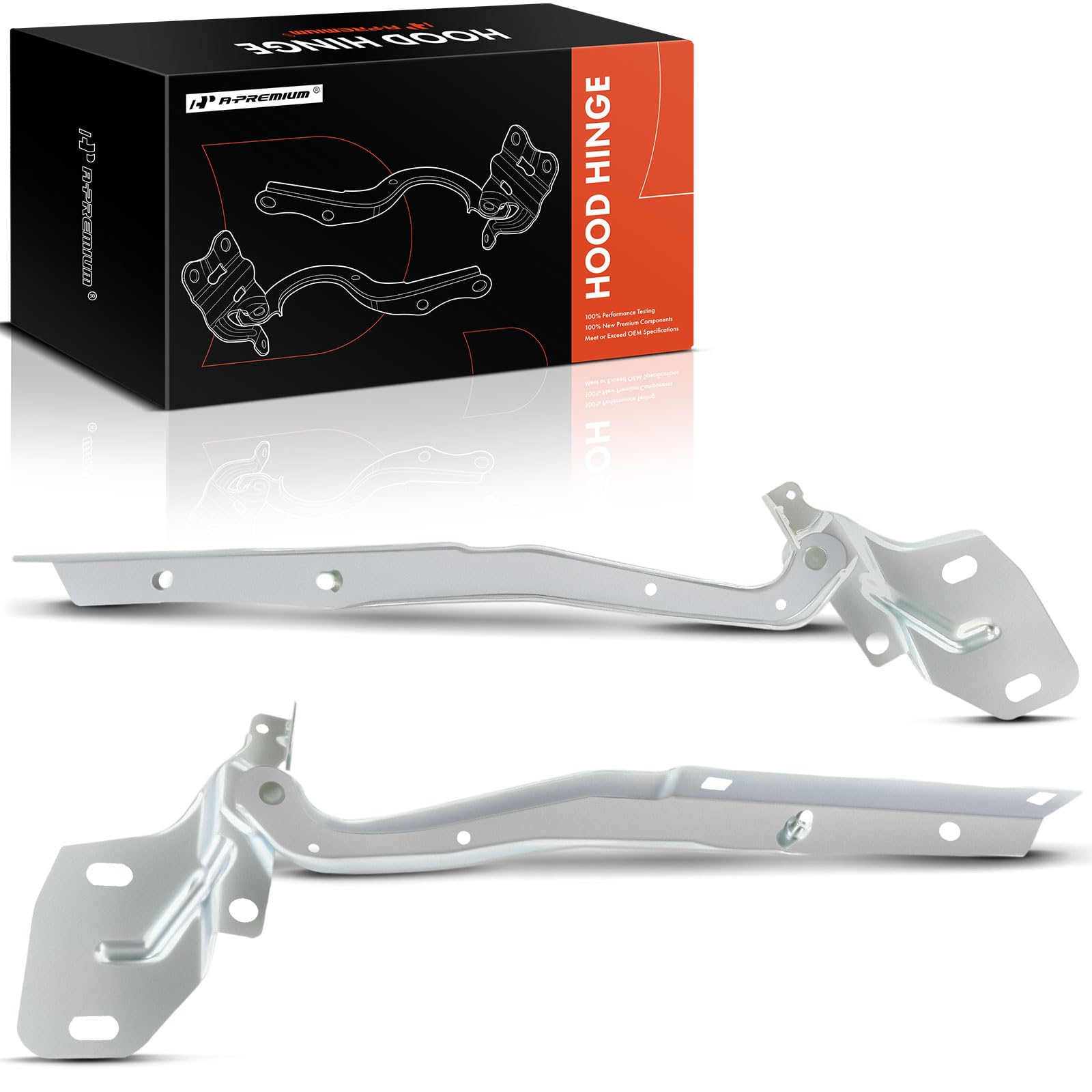 A-Premium Front Driver and Passenger Hood Hinges Compatible with Dodge Ram 1500 2002-2009, Ram 2500 Ram 3500 2003-2009, Front Left and Right Side, 2-