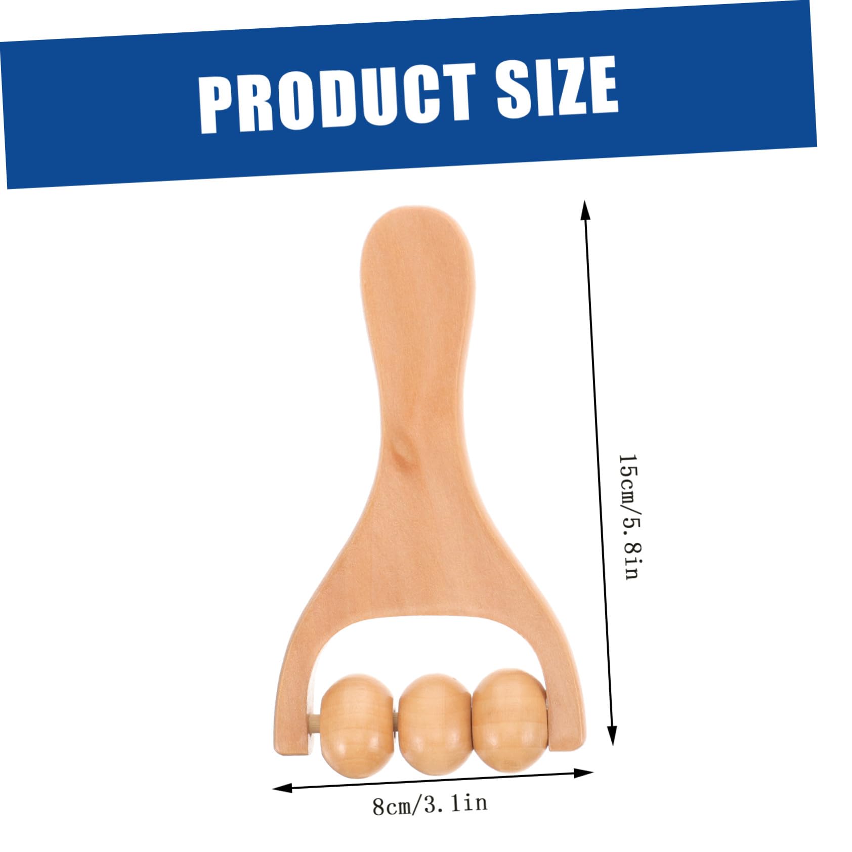 Herramienta de Masaje de Madera 2 Rodillos para Pies y Espalda