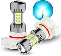 Vista 10 de Phinlion Bombillas LED antiniebla H10, 3200 lúmenes color azul hielo, súper brillantes PY20D 9145, focos antiniebla de repuesto para coches