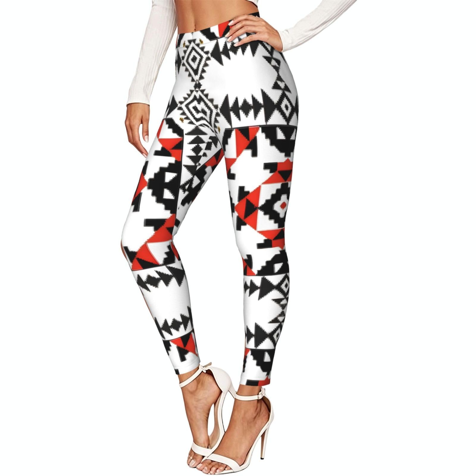 Leggings de compresión mallas suaves mujer estampadas que moldean la silueta 7