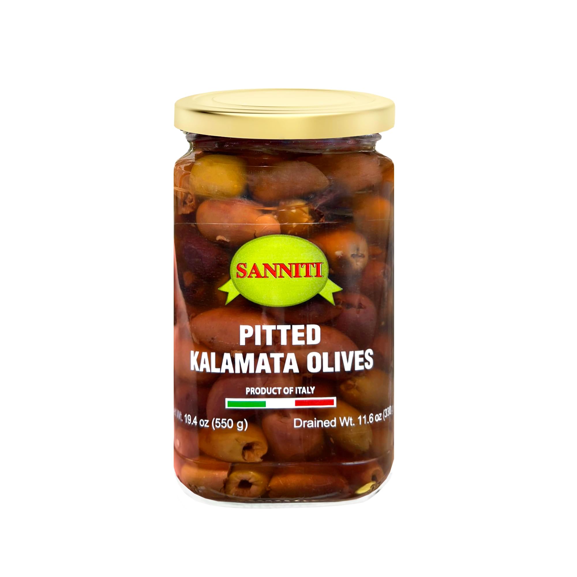 Sanniti Italian Kalamata Pitted Olives, 19.4 oz (550 g)