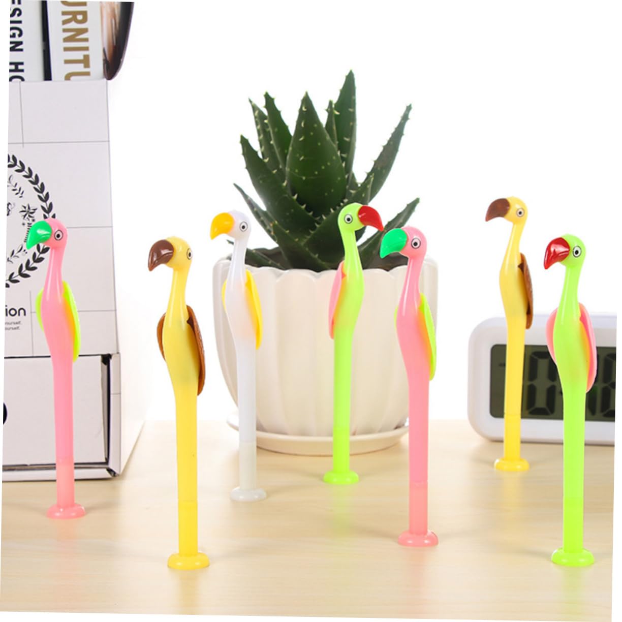 SHINEOFI 24piezas Bolígrafos De Gel Creativos De Flamenco Tinta Para Estudiantes Diseño Kawaii Escritura y Resistente Útiles De Oficina y Escolar