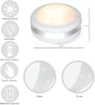 Puck Lights with Remote Control, Under Cabinet Lighting Dimmable Timer, Led Lights Battery Operated Powered for Kitchen Closet Bedroom (White-AAA Battery Powered)