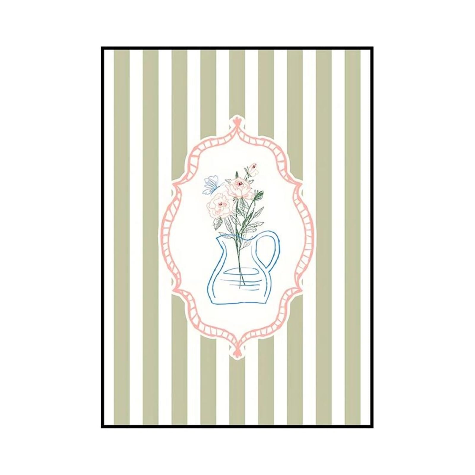 Affiche botanique vintage pour un cadeau de crémaillère chic et rétro