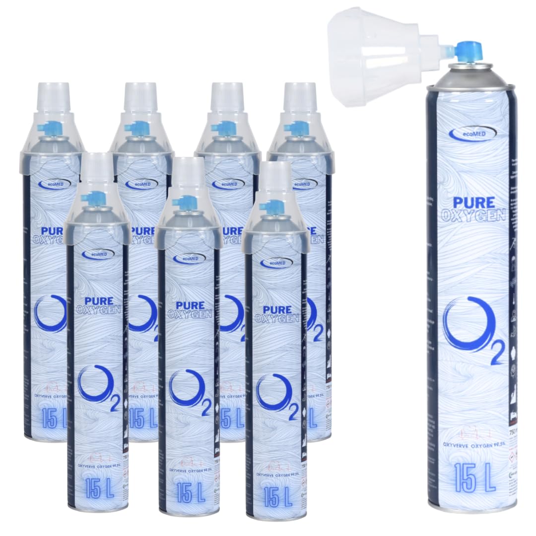 Ossigeno Inalatorio 8x 15L 99,5% - Bomboletta O2 Spray Portatile