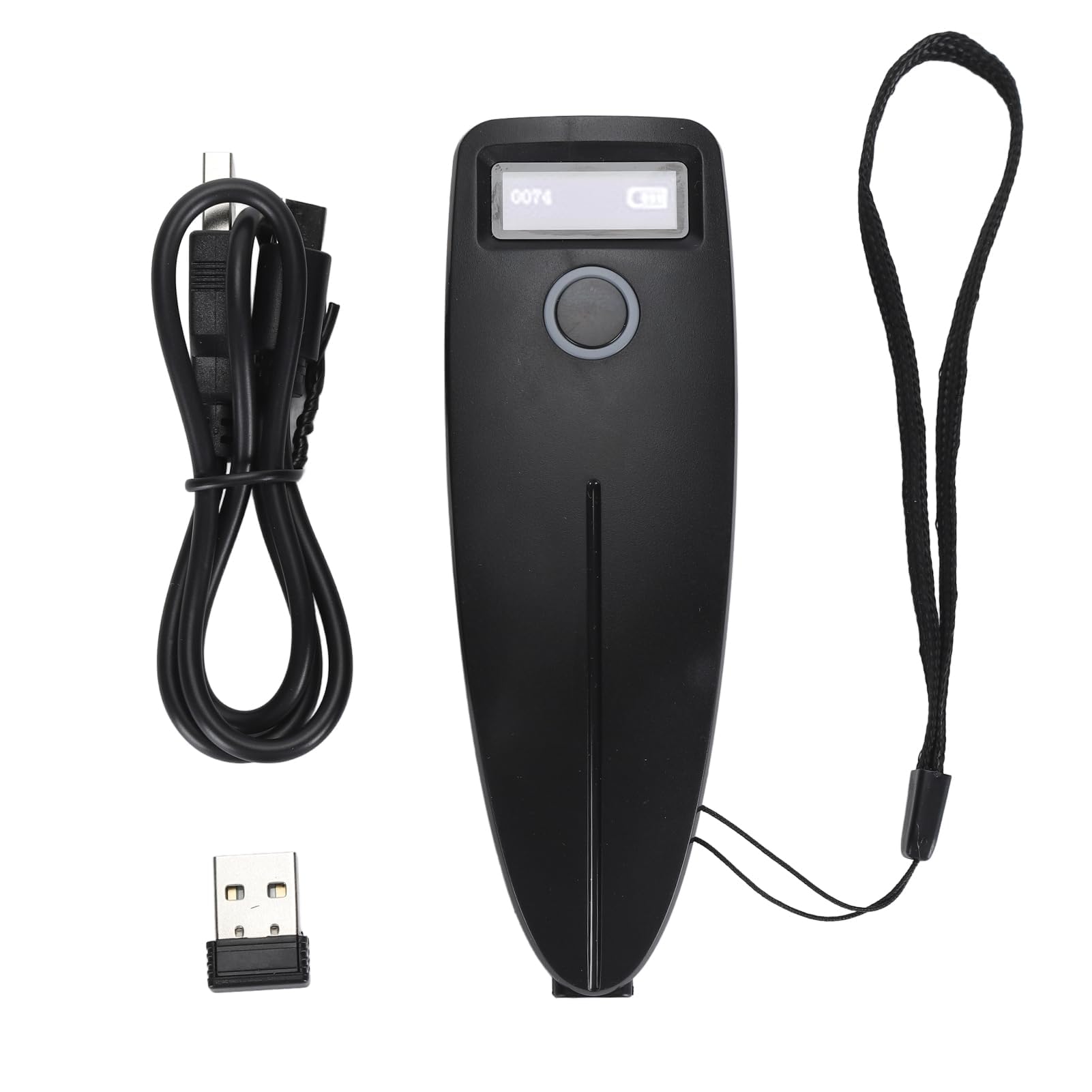 Ejoyous Mini Lector de Código de Barras Inalámbrico, Mini Ligero 2D Barcode Scanner 1100mAh Battery 2.4G Wireless Admite Inalámbrico para la Administración de Inventario