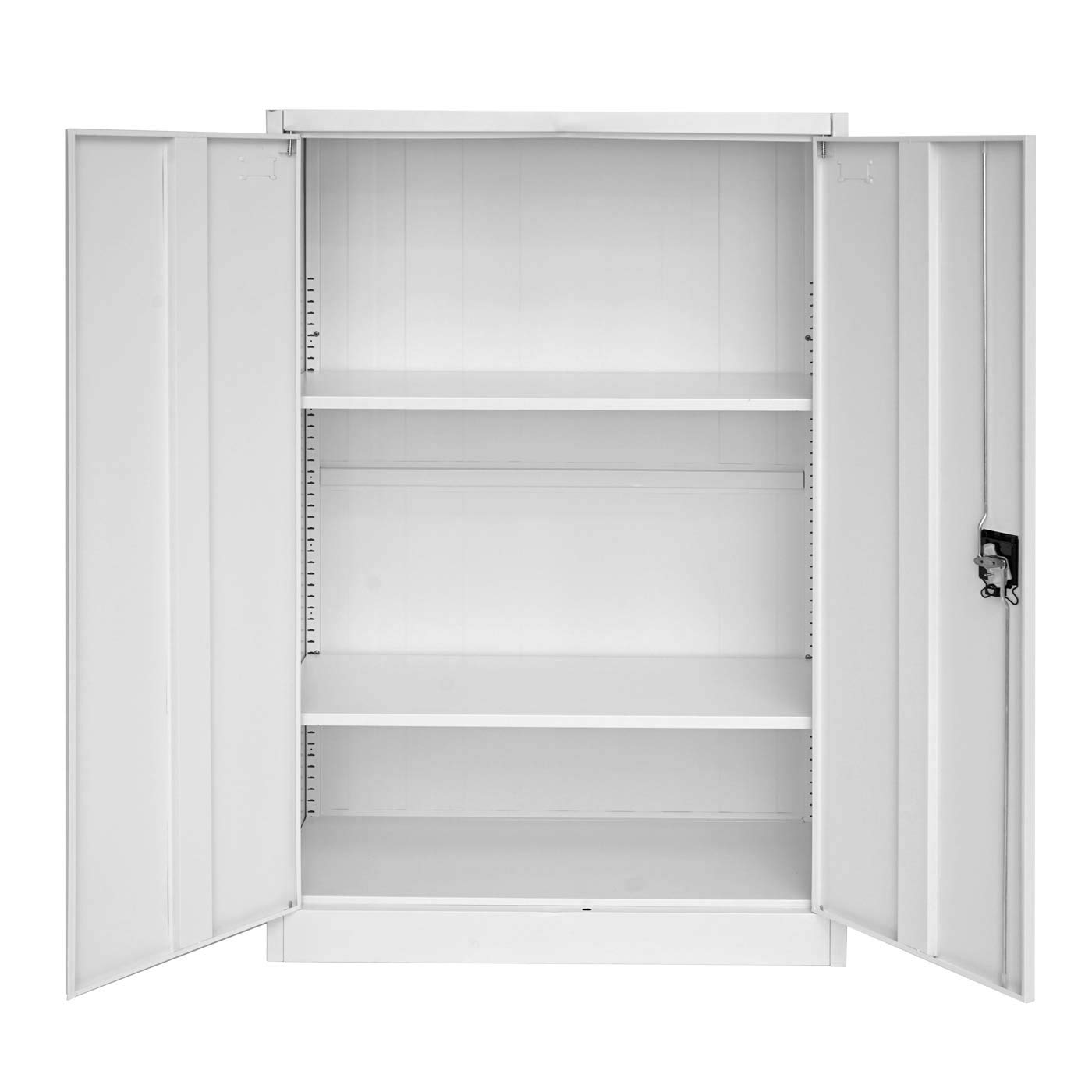Mendler Armario de oficina archivador HWC-H17, 2 puertas, 3 estantes, acero, 40 x 90 x 140 cm, gris