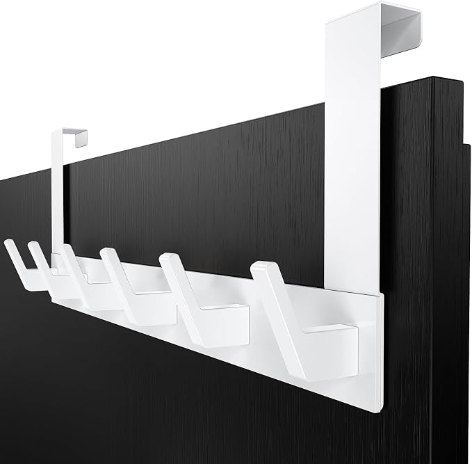 Perchero para puerta, perchero de puerta blanco para colgar, gancho…