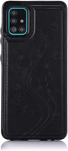 Miniatura 7 de Funda de teléfono para Samsung Galaxy A51 4G con protector de pantalla de vidrio templado y tarjetero con soporte para tarjetero, accesorios de