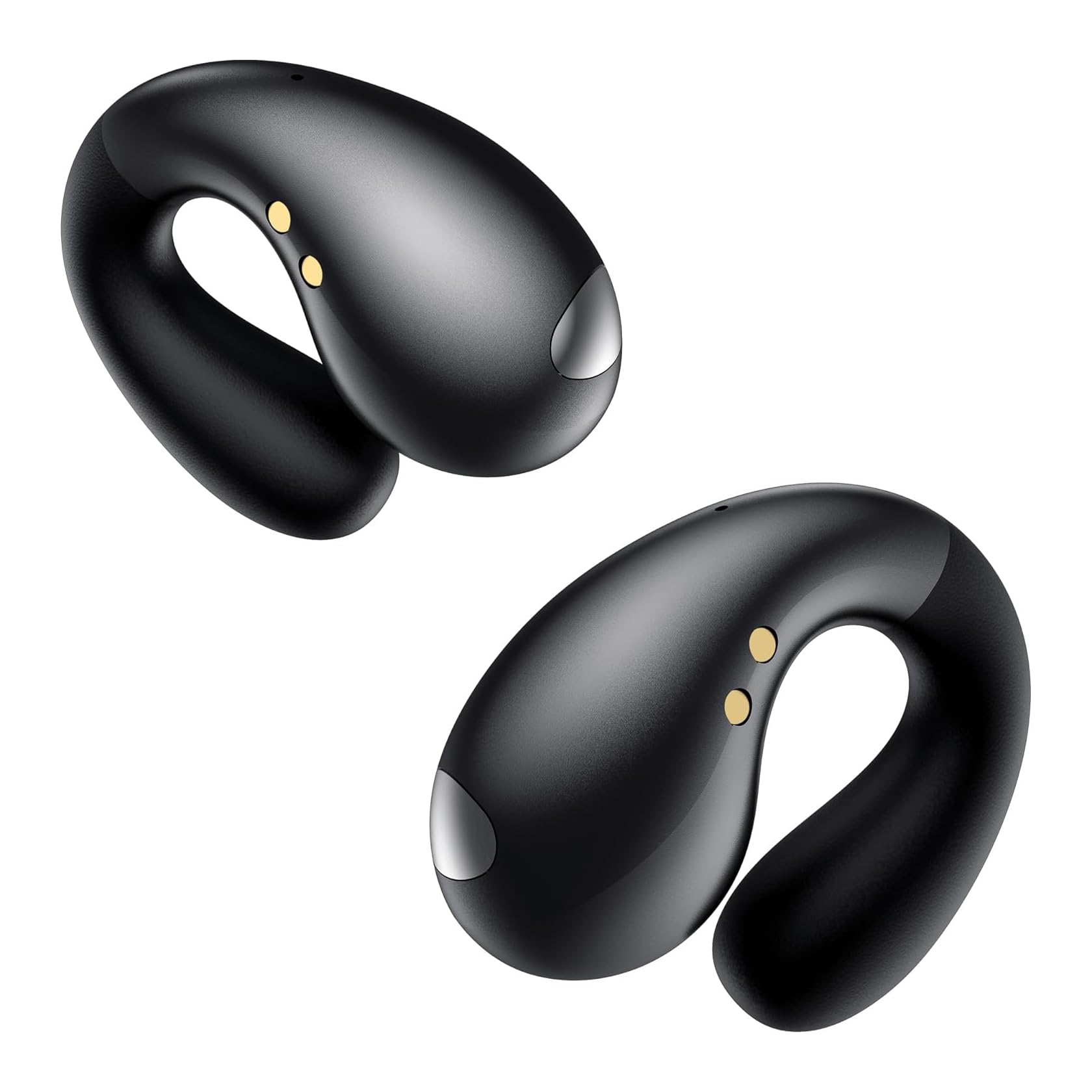 Boytond Cuffie Bluetooth 6.1 - Sports Wireless Auricolari Clip Orecchio Elegante Auricolari ad Alte Prestazioni per Gli Amanti Degli Sport All'aperto con Caso di Ricarica,USB-C, IPX7 - Carbonio Nero