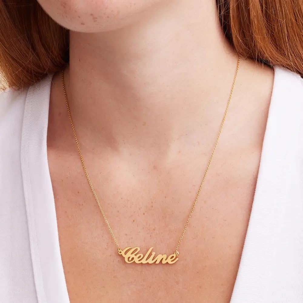 Personalized Choose Your Style Diamond Name Necklace - Custom Nameplate Pendant - Dainty Gift for Her, Women, Mom, Grandma - Gift for Christmas, Birthday