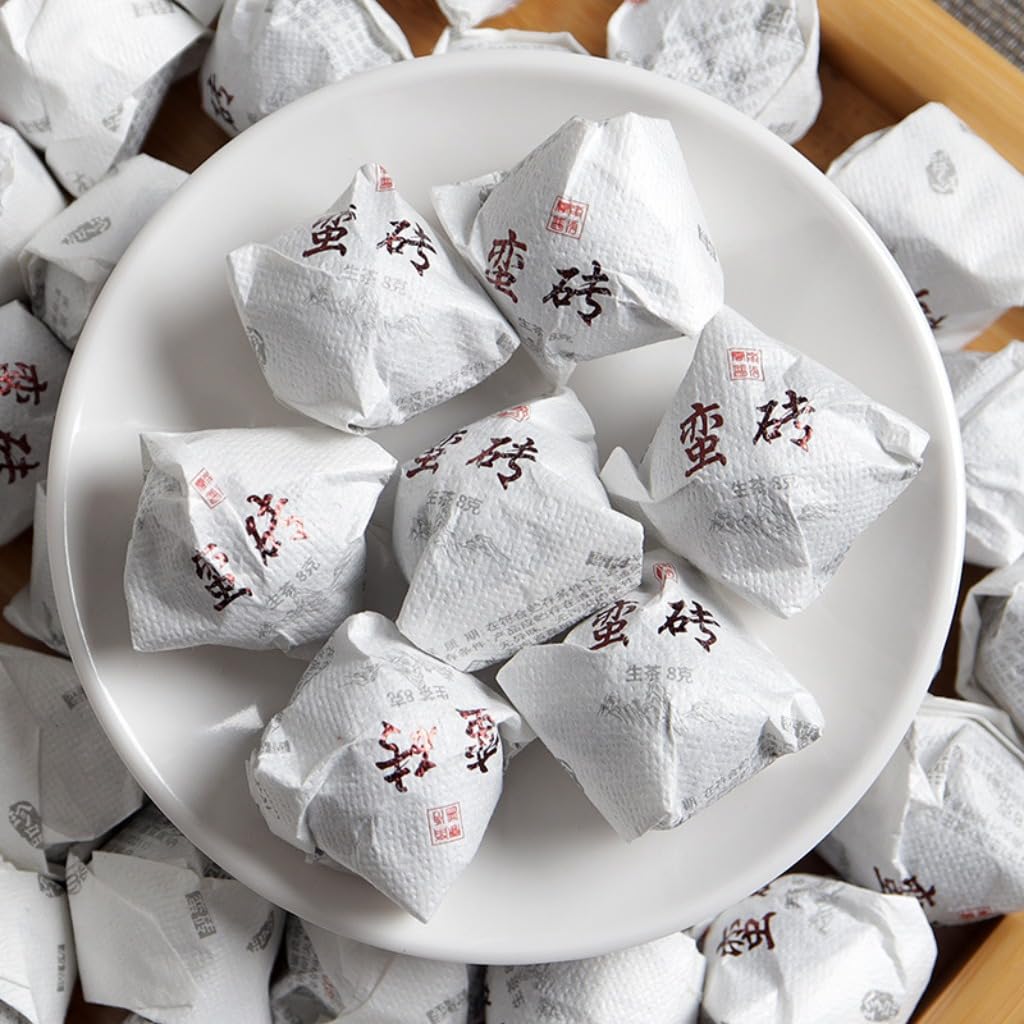 Yunnan Alter Baum Roh-Pu'er Tee | Natürlicher Yunnan Pu'er Tee | Einzeln Verpackt | Aufguss Für Den Täglichen Genuss (500g / 17,64oz)