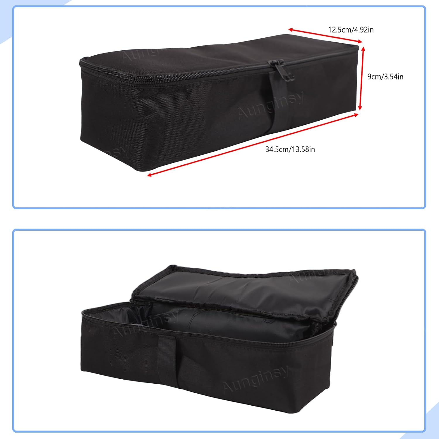 Aunginsy Car Rear Trunk Bed Groove Storage Bag Compatible with Toyota Tacoma 2016-2023, Pickup Rear Trunk Bed Left Side Hidden Organizer Storage Tool Box Pocket Oxford Cloth Expansion Accessories